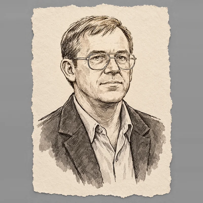 Ink drawing of Tim Long