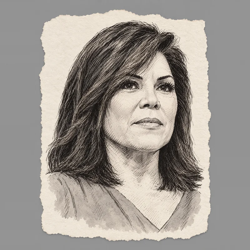 Ink drawing of Michele Tafoya