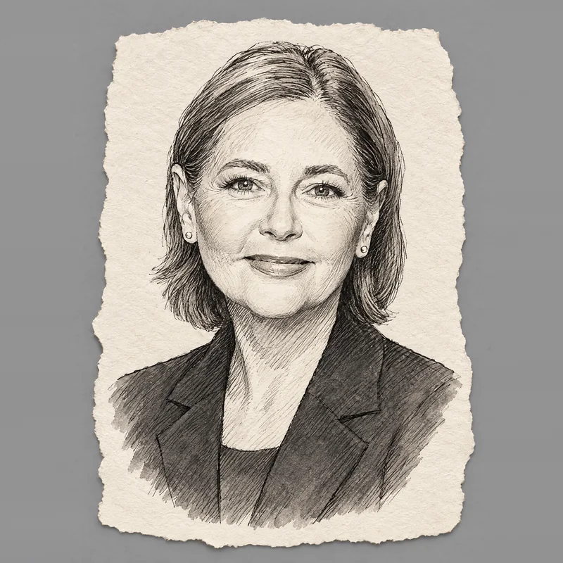 Ink drawing of Darline Graham