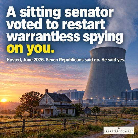 A sitting senator voted to restart warrantless spying on you.